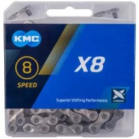 KMC Kette X8, 7-/8-fach, 114 Glieder, silver/grey