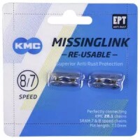 KMC Kettenschloss MissingLink 7/8R EPT 7,1mm, 2 Stück auf Karte