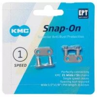 KMC Kettenschloss Snap-On Wide EPT silver, 2 Stück auf Karte