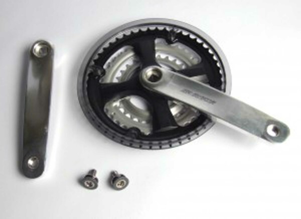 krg sr-suntour xcc t-202 silber, 170mm, 4-kant, 22/32/42 zähne
