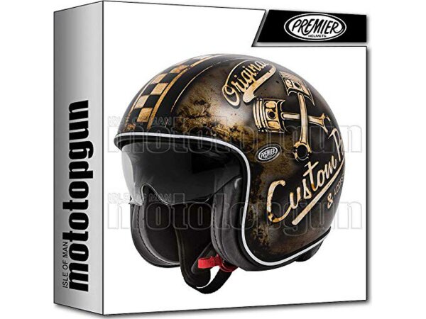 PREMIER Integralhelm "Jet Vintage", Innenliegendes, getöntes V APJETVIEFIBOP900XS