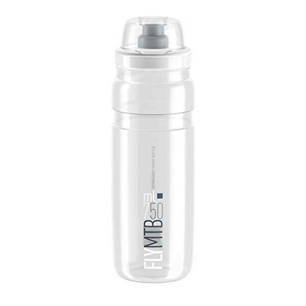 Trinkflasche Elite Fly MTB 750ml, klar/grau