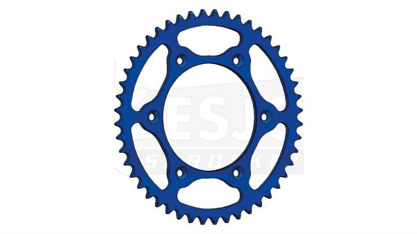 ESJOT Kettenrad "32065" Superlight 520, Stahl. Ext 51 Zähne, blau