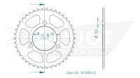 ESJOT Kettenrad "13001" 420, Stahl, schwarz 45...