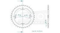 ESJOT Kettenrad "32116" 520, Stahl, schwarz 36...