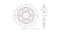 ESJOT Kettenrad "29048" 525, Stahl 41 Zähne