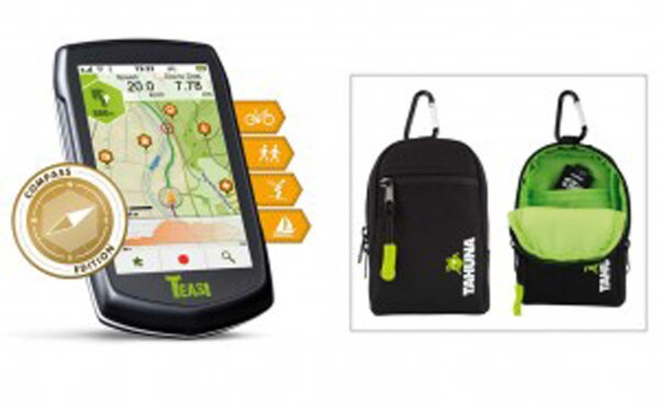 Navigationsgerät TEASI one3eXtend+Tasche Fahrrad/Wander/Ski/Boot Navigation
