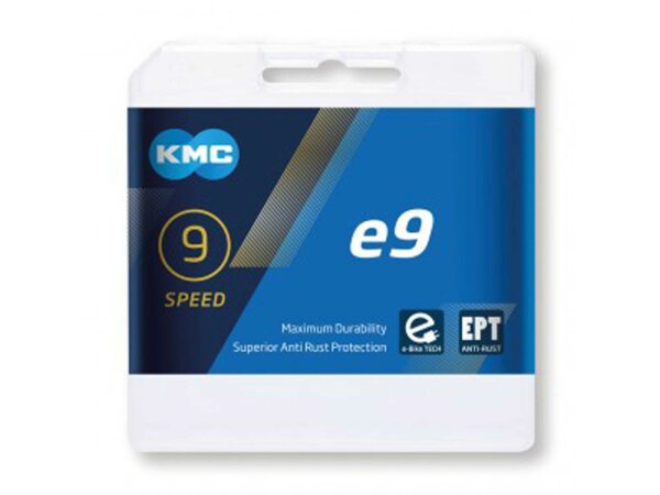 schaltungskette kmc e9 ept anti-rost 1/2" x 11/128", 136 glieder,6,6mm,9-fach