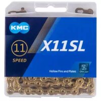schaltungskette kmc x11sl ti-n gold 1/2" x...