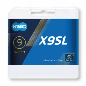 schaltungskette kmc x9sl ti-n gold 1/2" x 11/128", 114 glieder,6,6mm,9-fach