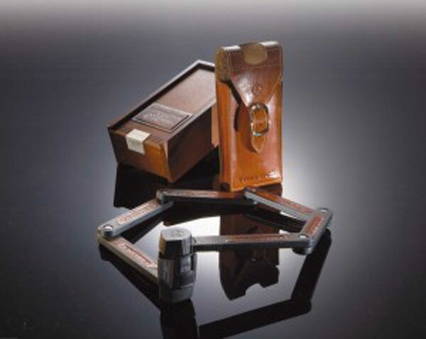 Faltschloss Trelock Manufaktur in Holzk. FS 450/85, schwarz, mit Ledertasche