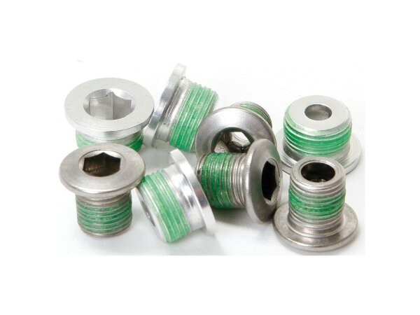 Kettenblattschrauben Truvativ f. Sram XX 11.6215.193.060, 4x2 Stück,M8/M10 silber