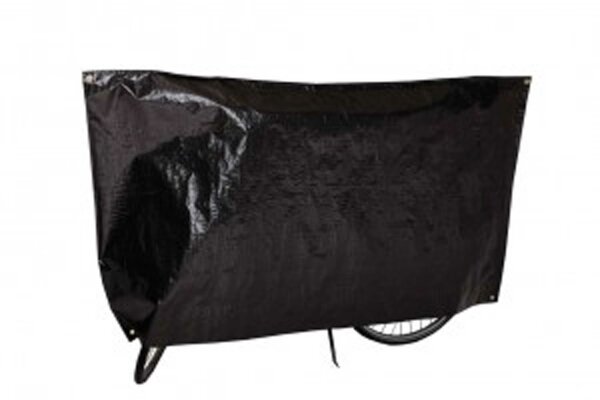 fahrradschutzhülle classic vk 110 x 210cm, schwarz, mit ösen und leine