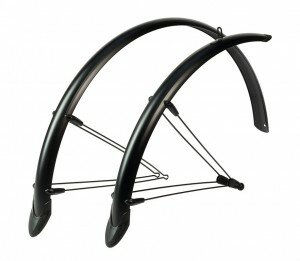 schutzblechset hebie rainline 28" mattschwarz, ca 36mm, mit streben       