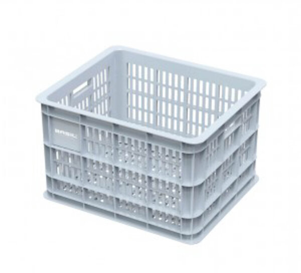 Fahrradkasten Basil Crate M                   cm silber,Kunststoff