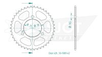 ESJOT Kettenrad "13001" 420, Stahl, schwarz 42...