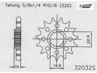 ESJOT Antriebsritzel "32032" 520, Stahl,...