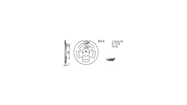 ESJOT Kettenrad "0844" 415, Stahl, schwarz 41 Zähne