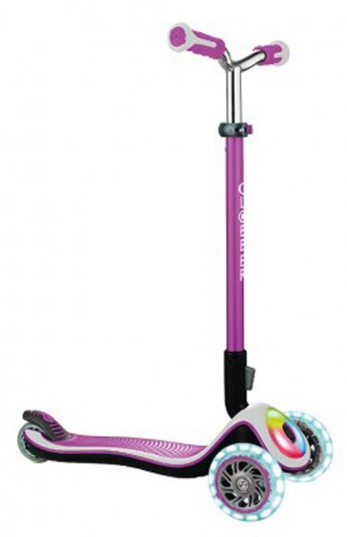 scooter globber elite prime pink mit leuchtrollen u.leuchtdeck