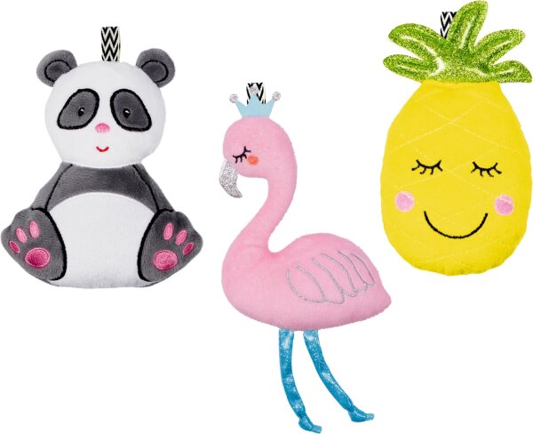 Spiegelburg Rassel BabyGlück, sort. (Panda, Flamingo, Ananas)