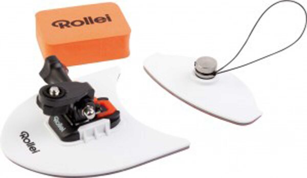 Surfbrett-Halterung für Rollei Bullet 3S/4S/5S/5S-WiFi/S-50 WiFi, weiß/schwarz