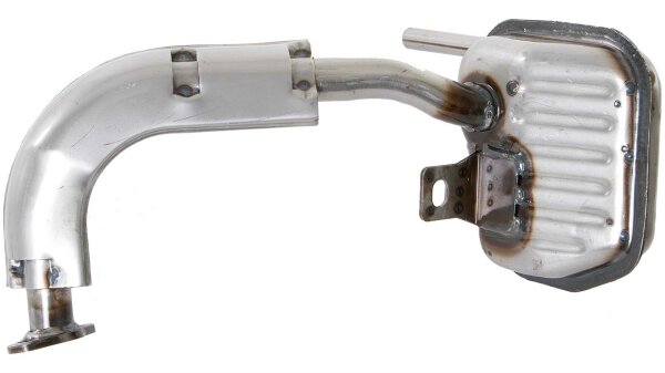 SITO Schalldämpfer Stahl. Auspuffkrümmer Ø 24,4 mm silber