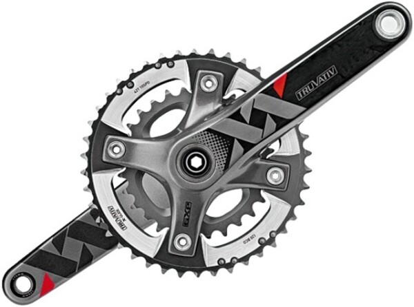 KRG Sram XX  GXP Team 28/42 Zähne 175mm QF 156mm, schwarz/grau, ohne Innenlager