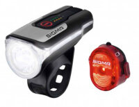 SIGMA SPORT Akku-LED-Leuchten-Set "Aura 80 USB /...