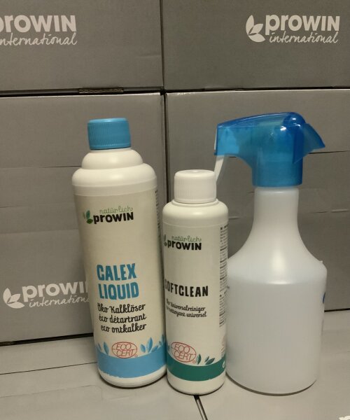 proWIN Power Kalklöser + Sofclean 250ml + Superschaumflasche 3er Set