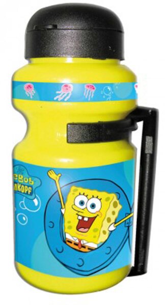 Trinkflasche Spongebob Schwammkopf 300ml, mit Halter