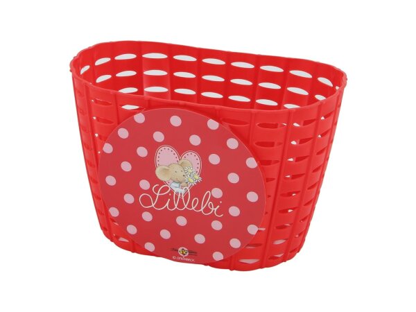 BIKE FASHION Kinderkorb Mit Lasche zur Lenkerbefes "Lillebi", rot
