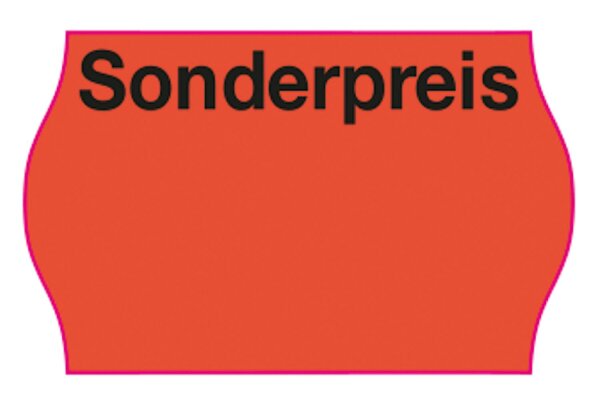 CREEN LINE Etiketten Sonderpreis ablösbar 26x16mm rot 21600 Stück