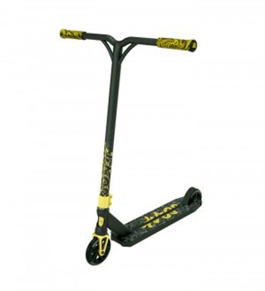 Stuntscooter Madd Kick Kaos schwarz/gold Rolle 120mm
