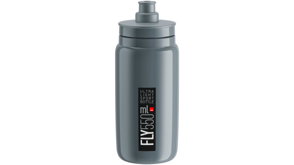 trinkflasche elite fly 550ml, grau/schwarz