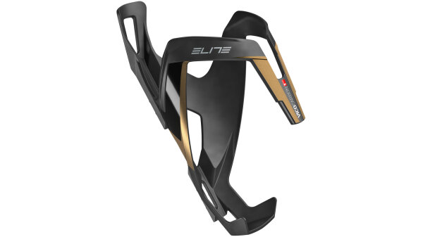 trinkflaschenhalter elite vico carbon carbon, schwarz matt/gold