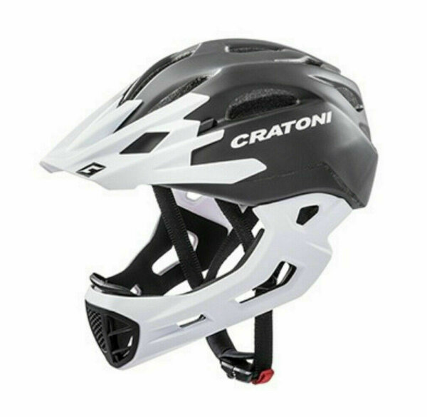 fahrradhelm cratoni c-maniac (freeride) gr. l/xl (58-61cm) schwarz/weiß matt