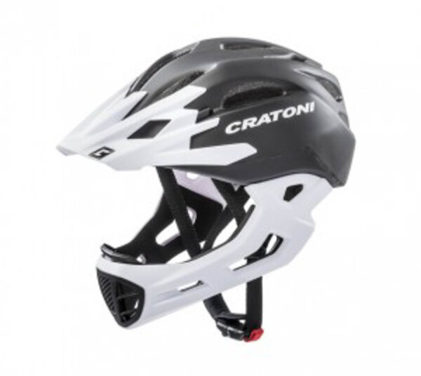 fahrradhelm cratoni c-maniac (freeride) gr. s/m (52-56cm) schwarz/weiß matt