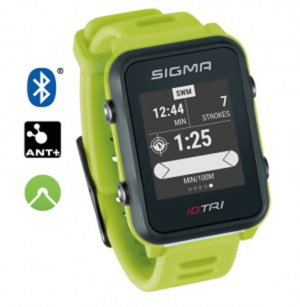 sport uhr sigma id tri basic neon grün