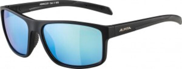 sonnenbrille alpina nacan i rahmen black matt glas blue mirror