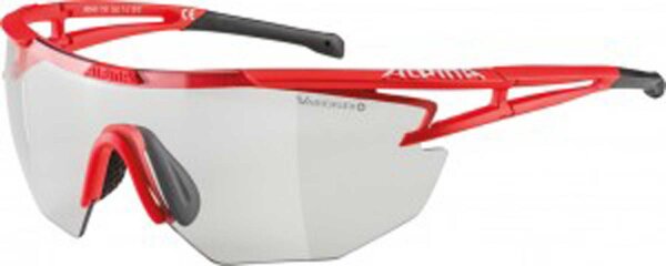 Sonnenbrille Alpina Eye-5 Shield VL+ mattrot-schwarz Glas schwarz Varifogst