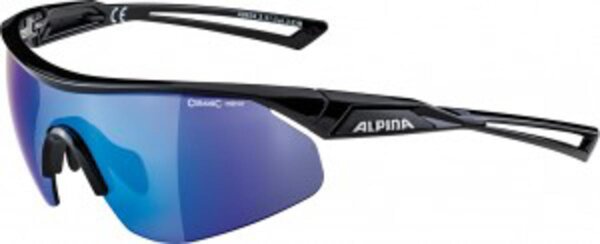 sonnenbrille alpina nylos shield rahmen schwarz glas blau versp.s3