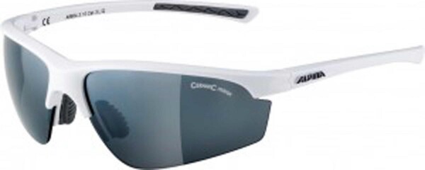 sonnenbrille alpina tri-effect 2.0 rahmen weiß glas keramik mirror schwarz
