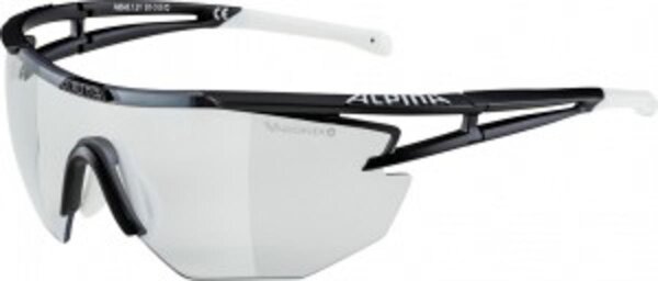 Sonnenbrille Alpina Eye-5 Shield VL+ schwarz matt/weiß Glas schwarz Varifogst