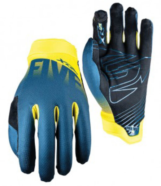 handschuh five gloves xr - lite bold herren, gr. xxl / 12, blau/gelb