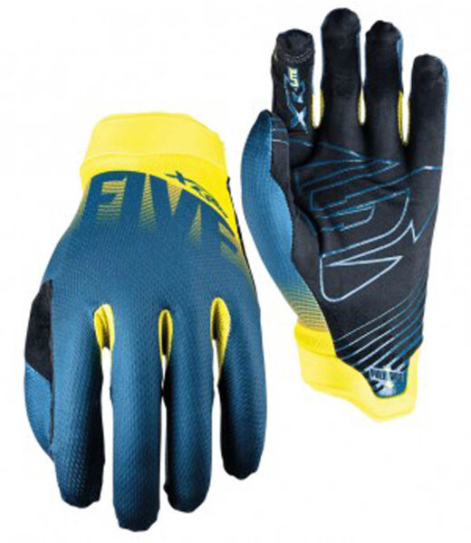 handschuh five gloves xr - lite bold herren, gr. xl / 11, blau/gelb