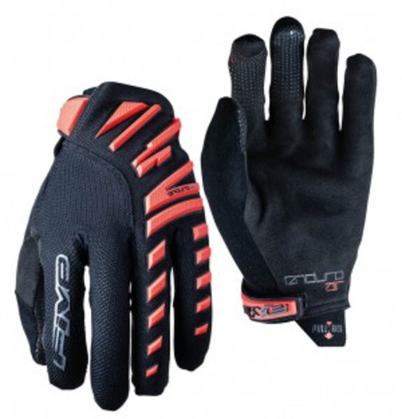 handschuh five gloves enduro air herren, gr. xl / 11, rot fluo/schwarz