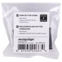 reduzierhülsen-set schwarz alu, für vorbauten (31,8 auf 25,4mm)