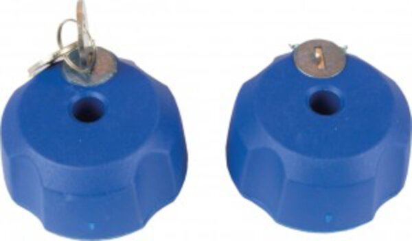 Knebelmutter, abschließbar, blau für XLC Heckträger Azura Xtra/Easy 16