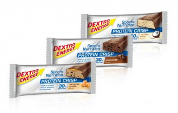 Protein Crisp Dextro Energy Display m 24 x 50g Riegel,Caramel-Cookie