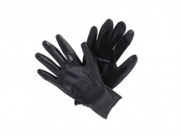 handschuhe würth soft pu beschichtung gr. 9, schwarz, packung m. inhalt 6 paar